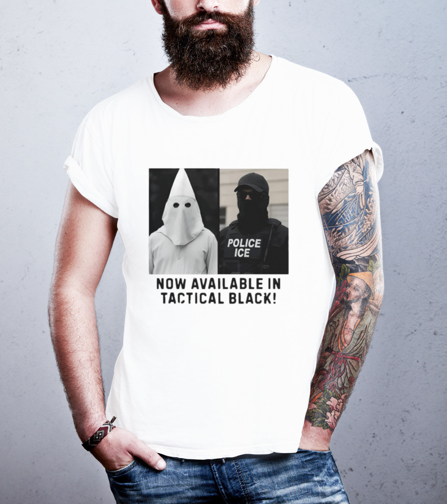 Now Available In Tactical Black Anti ICE Police ICE T-Shirt