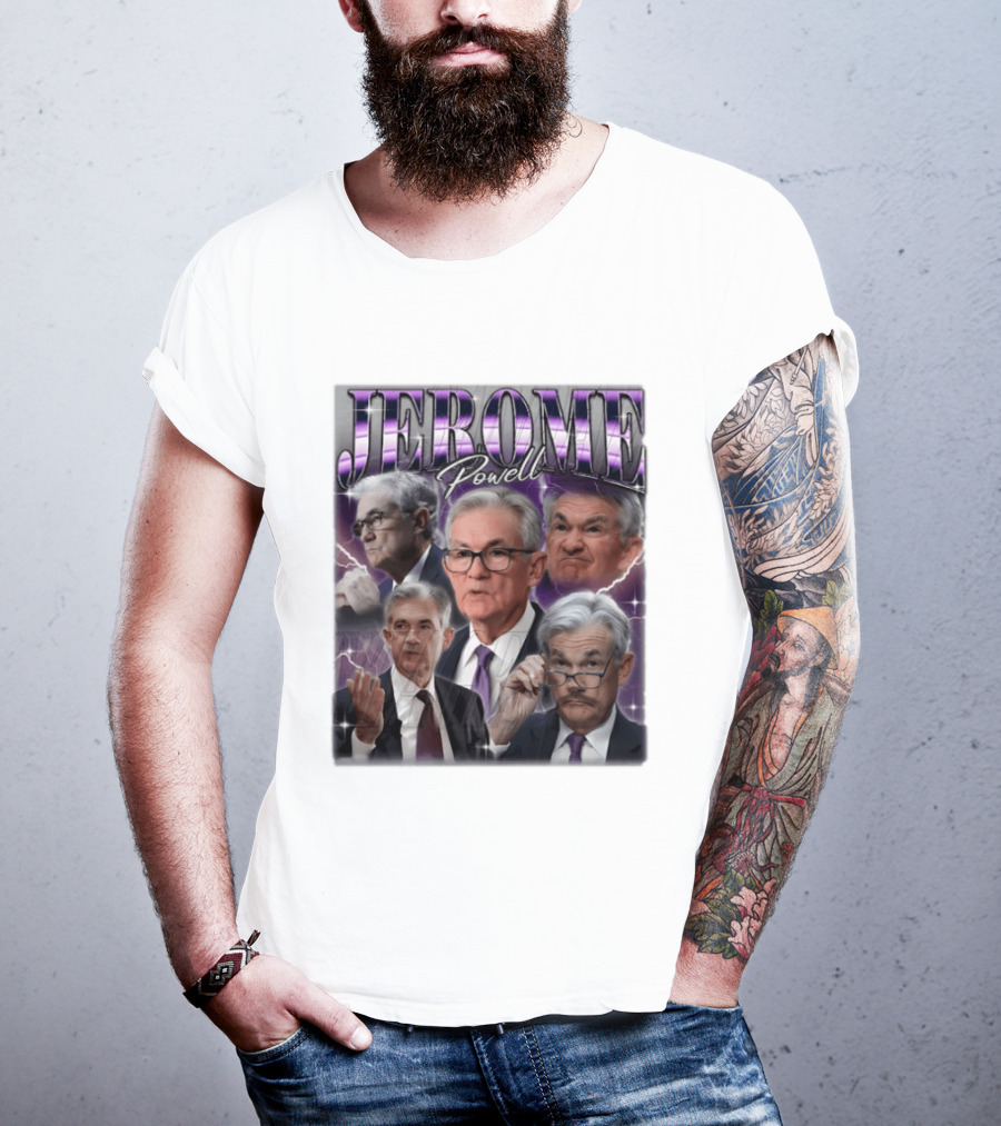 Jerome Powell Collage Multiple Expressions And Poses T-Shirt
