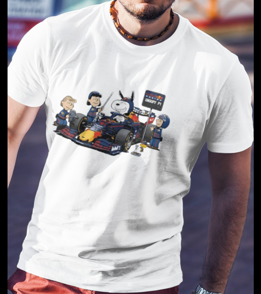 Red Bull Racing Snoopy P1 Peanuts Motorsport Pit Crew T-Shirt