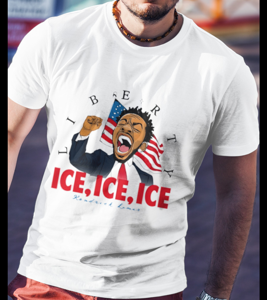 Liberty Ice Ice Ice Kendrick Lamar Flag Fist Raised T-Shirt