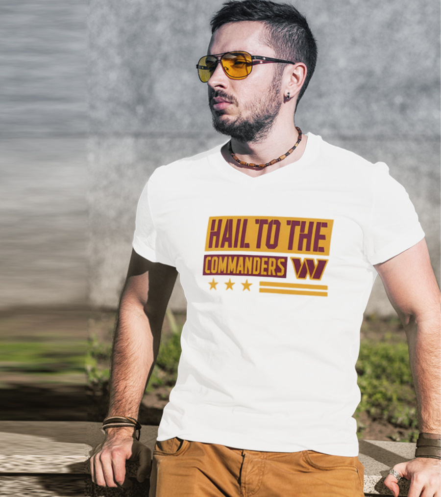 Washington Commanders Hail To The Commanders Fanatics Cream Team Archives T-Shirt