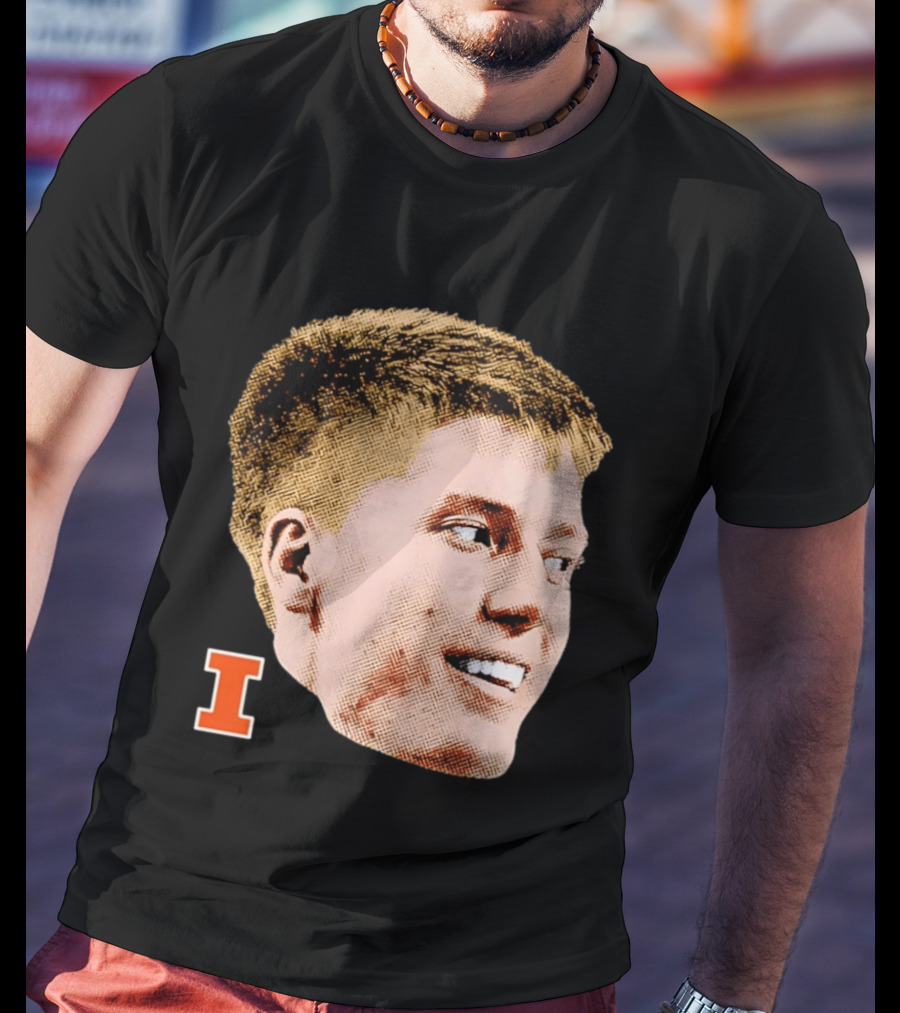 Ben Humrichous Illinois Fighting Illini Big Head I T-Shirt