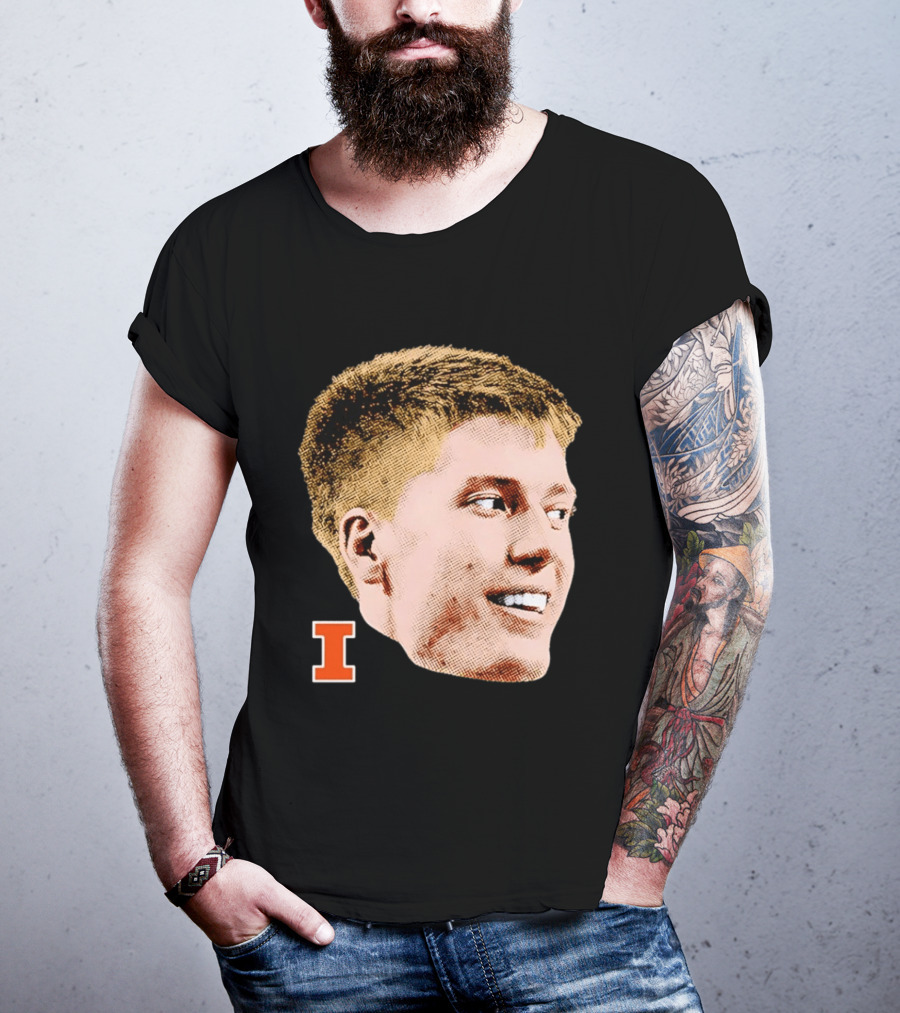 Ben Humrichous Illinois Fighting Illini Big Head I T-Shirt