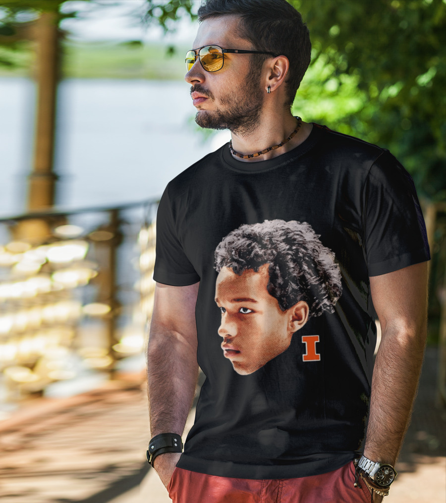 Blake Fagbemi Illinois Fighting Illini Big Head Iconic I T-Shirt