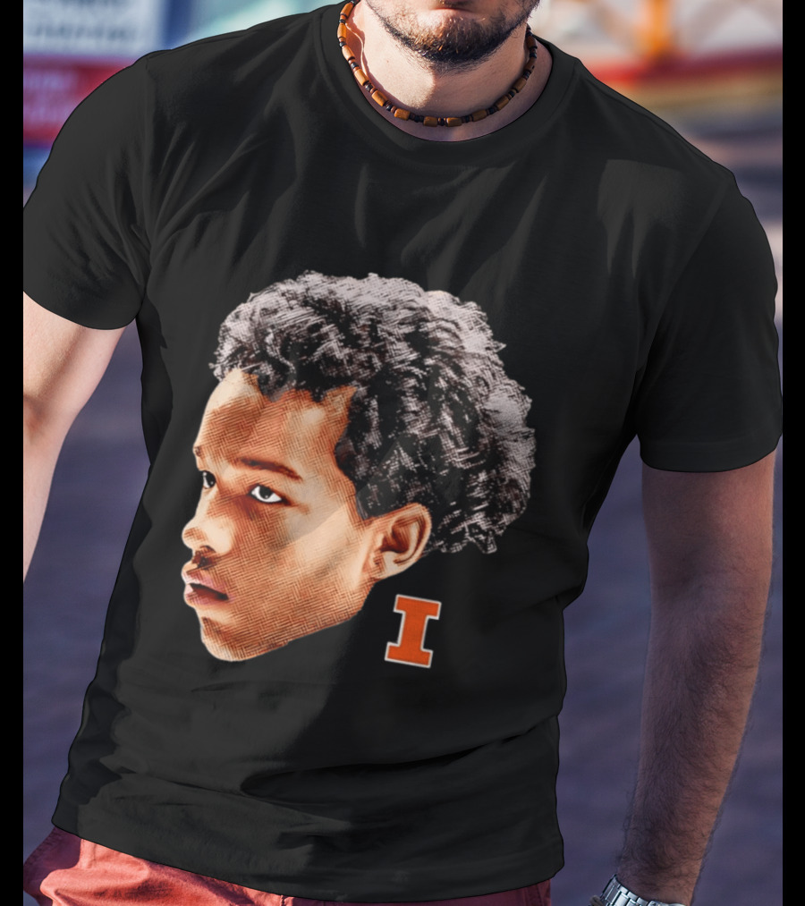 Blake Fagbemi Illinois Fighting Illini Big Head Iconic I T-Shirt