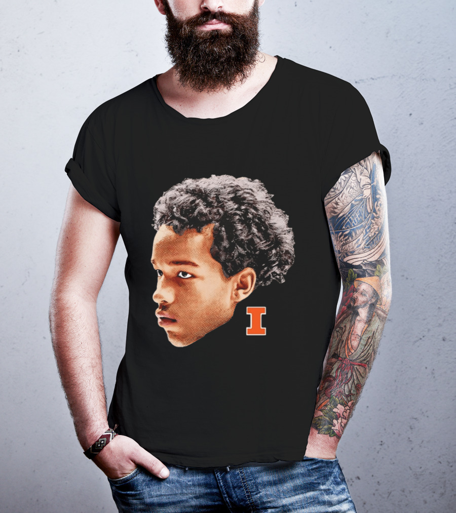 Blake Fagbemi Illinois Fighting Illini Big Head Iconic I T-Shirt