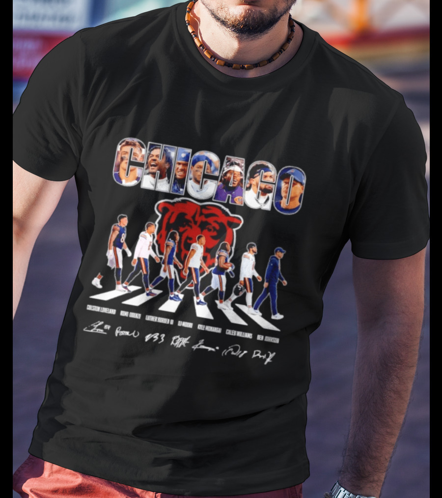 Chicago Bears Abbey Road Player Signatures T-Shirt