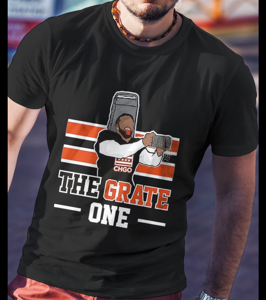 Chicago Bears CHGO The Grate One Caleb Williams Cheese T-Shirt