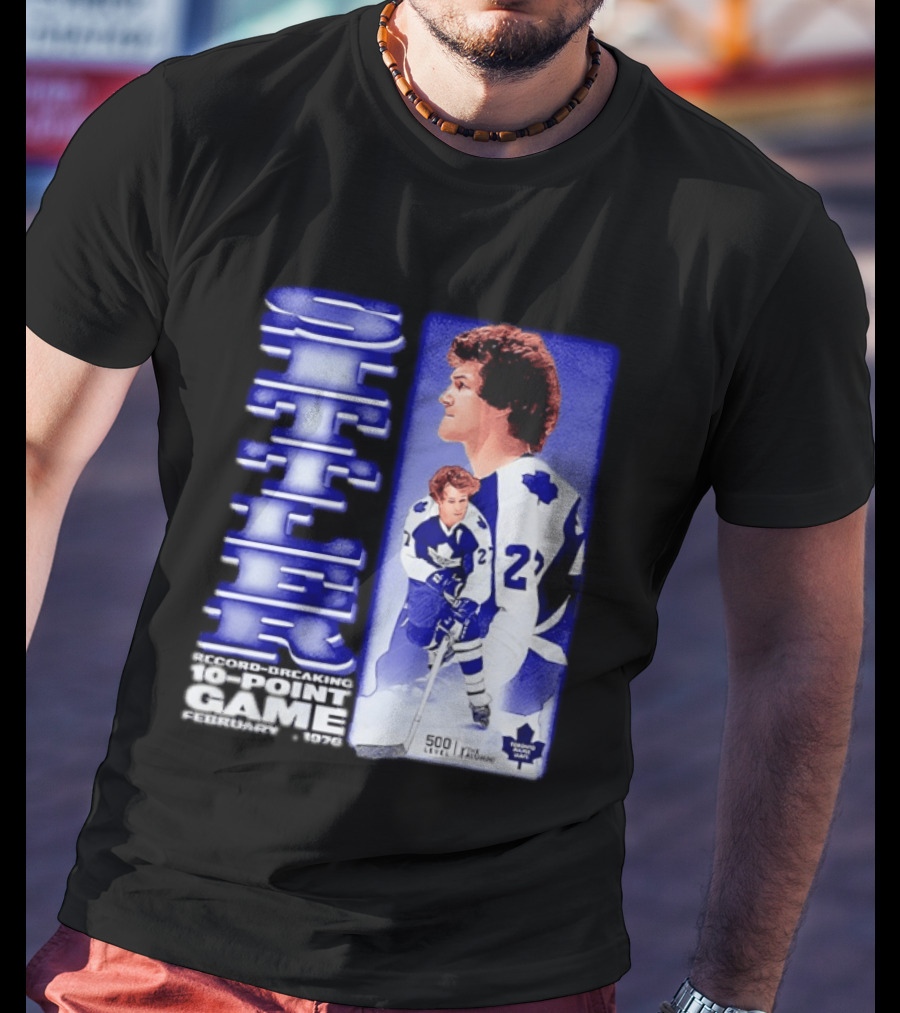 Darryl Sittler Record Breaking 10 Point Game February 7 1976 50th Anniversary 500 Level Toronto Maple Leafs T-Shirt