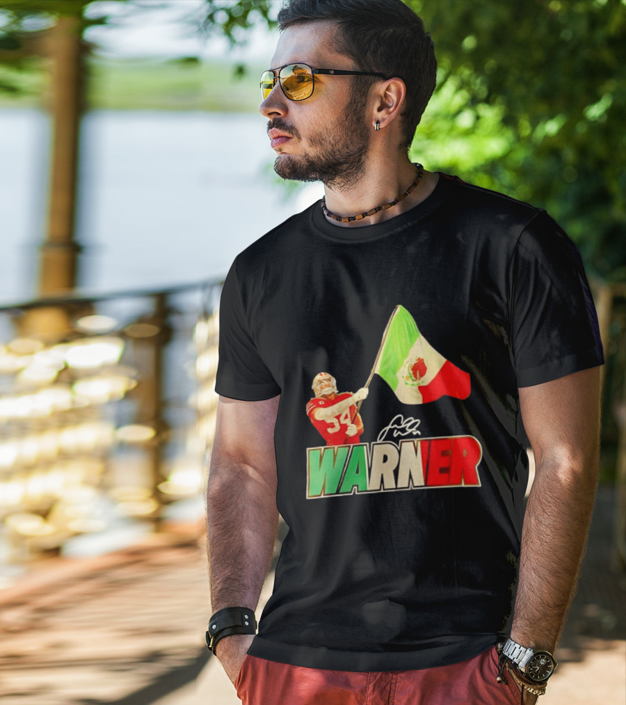 Fred Warner Mexico Flag San Francisco 49ers Player Celebration T-Shirt