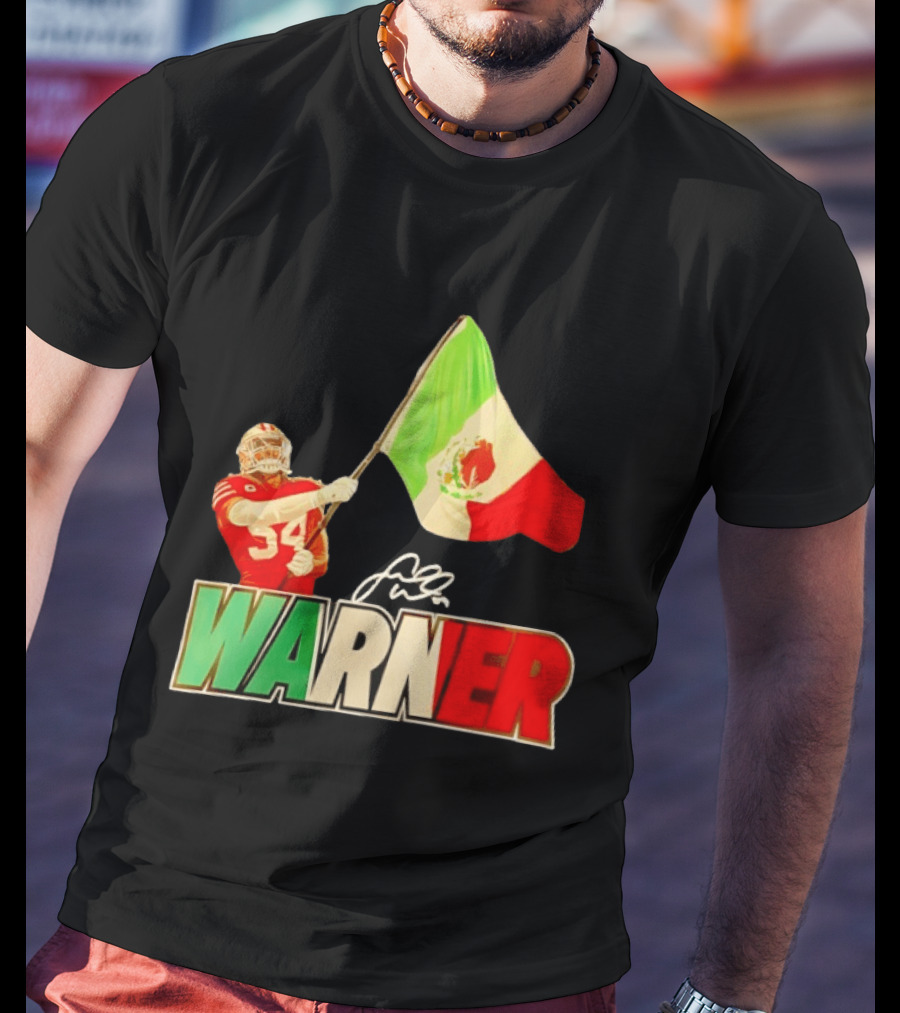Fred Warner Mexico Flag San Francisco 49ers Player Celebration T-Shirt