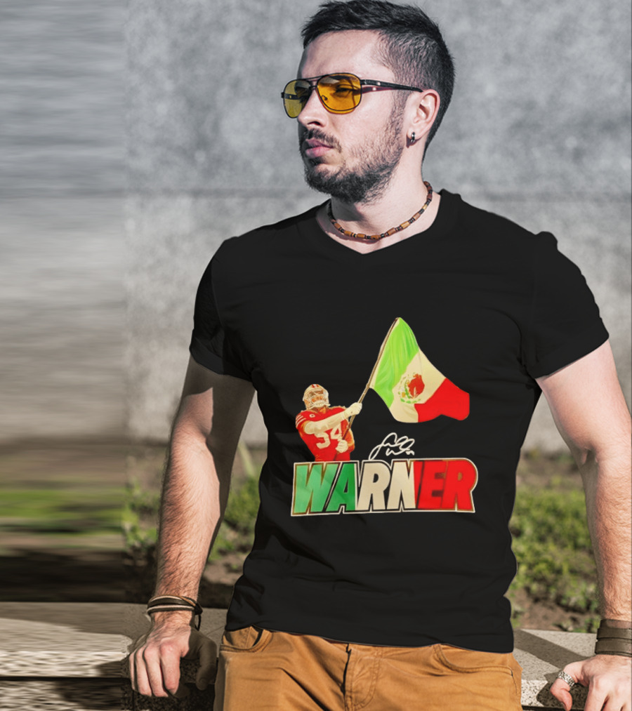 Fred Warner Mexico Flag San Francisco 49ers Player Celebration T-Shirt