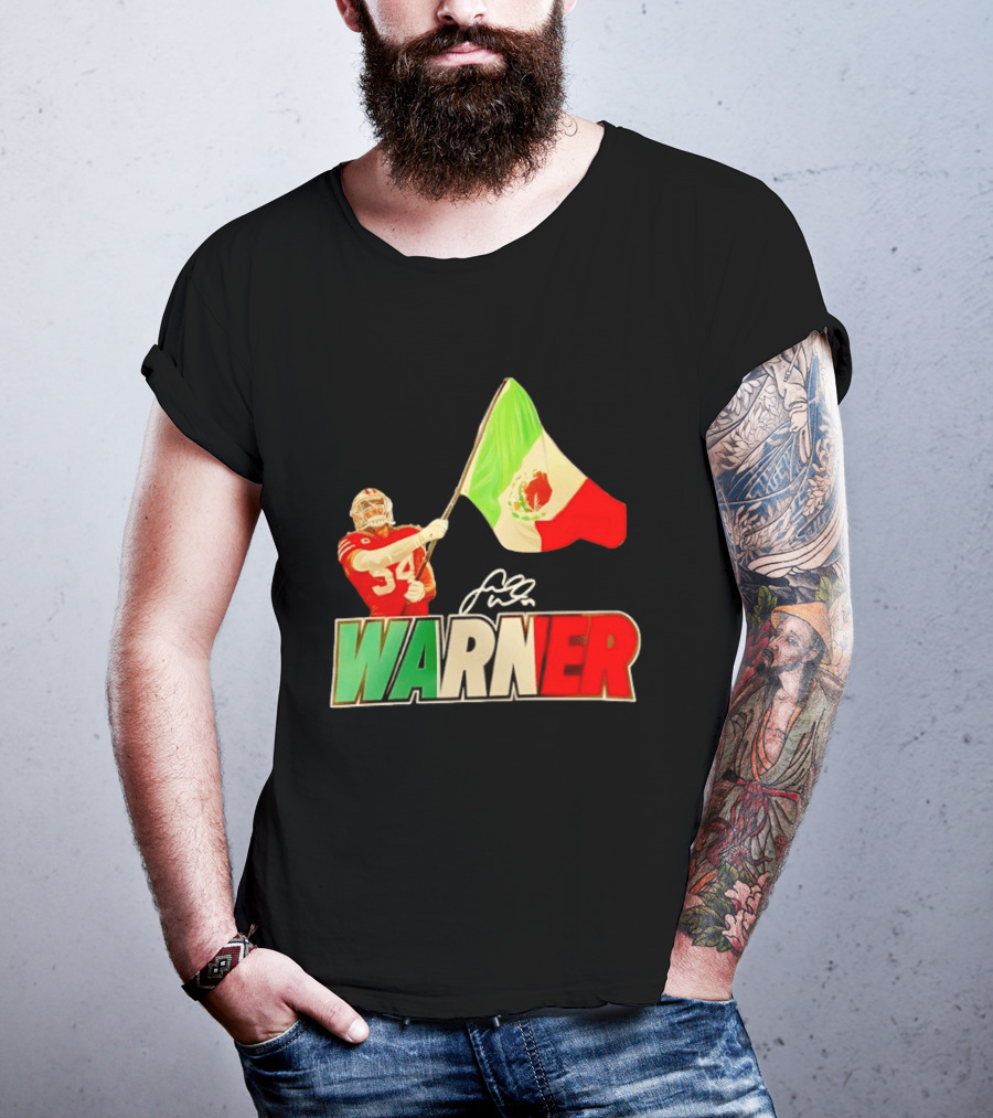 Fred Warner Mexico Flag San Francisco 49ers Player Celebration T-Shirt