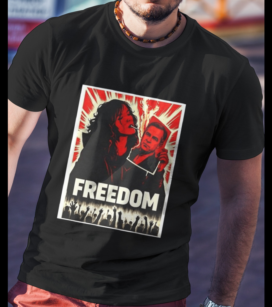 Freedom Expression Red And Black Powerful Political T-Shirt