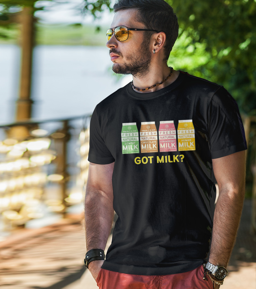 Got Milk Fresh Natural Vitamin D HDP Lowfat Chocolate Strawberry Human T-Shirt