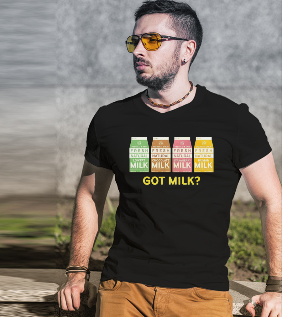 Got Milk Fresh Natural Vitamin D HDP Lowfat Chocolate Strawberry Human T-Shirt