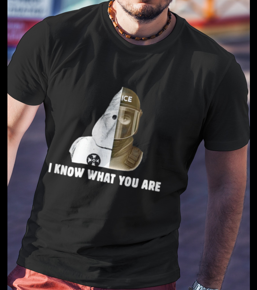 Abolish ICE Social Justice I Know What You Are KKK Comparison T-Shirt