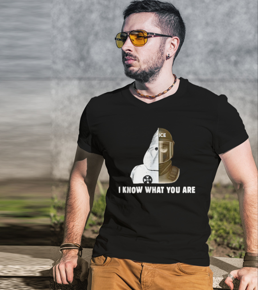 Abolish ICE Social Justice I Know What You Are KKK Comparison T-Shirt