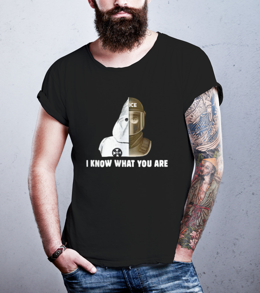 Abolish ICE Social Justice I Know What You Are KKK Comparison T-Shirt