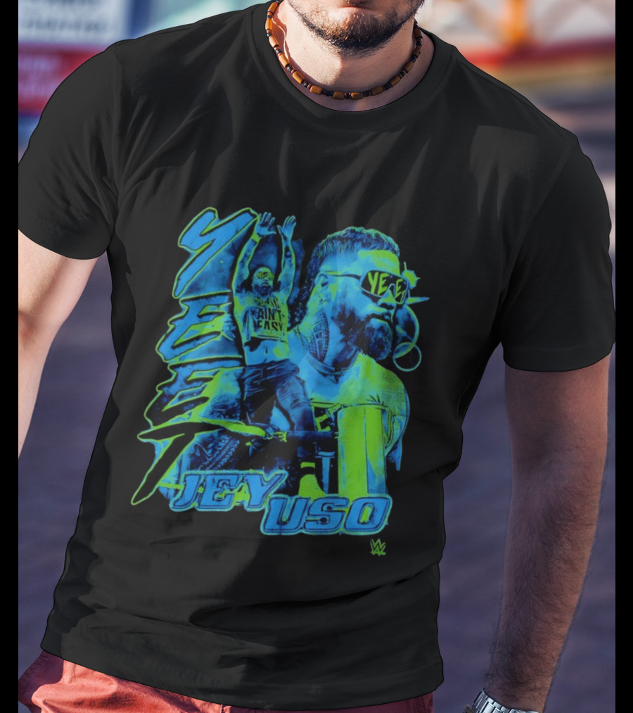 Jey Uso Yeet Ain't Easy WWE Grunge T-Shirt