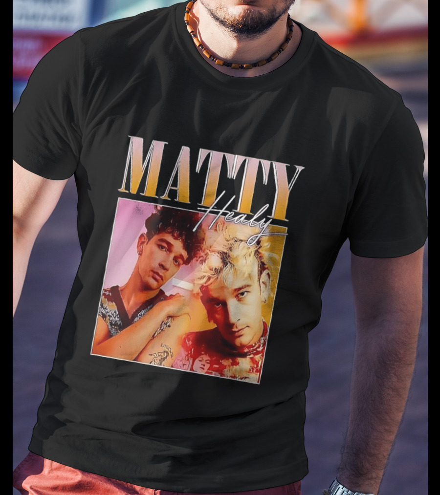 Matty Healy Retro Portrait Duo With Signature T-Shirt