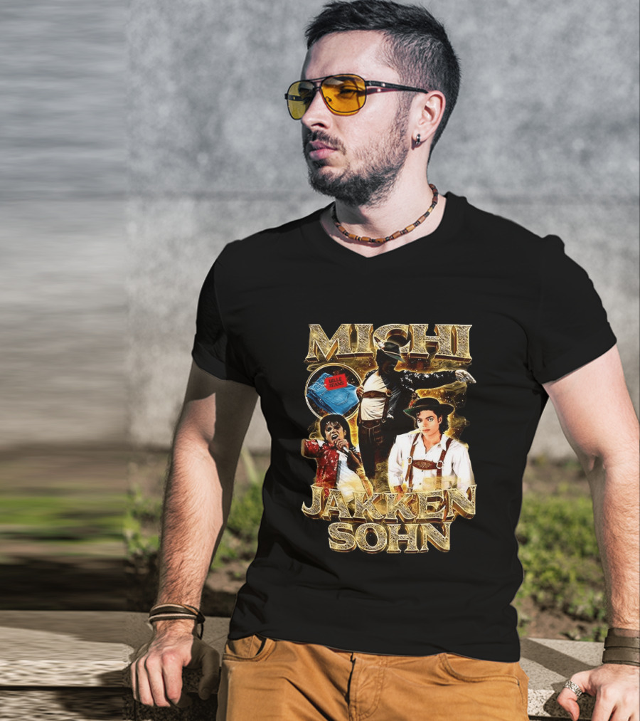 Michi Jakkensohn Billie Jeans Michael Parody Gold T-Shirt