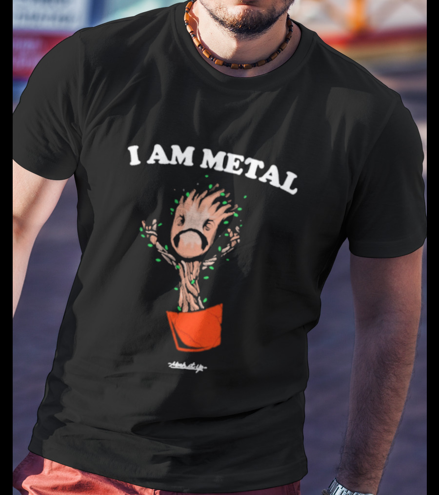 I Am Metal Mosh It Up Dancing Potted T-Shirt