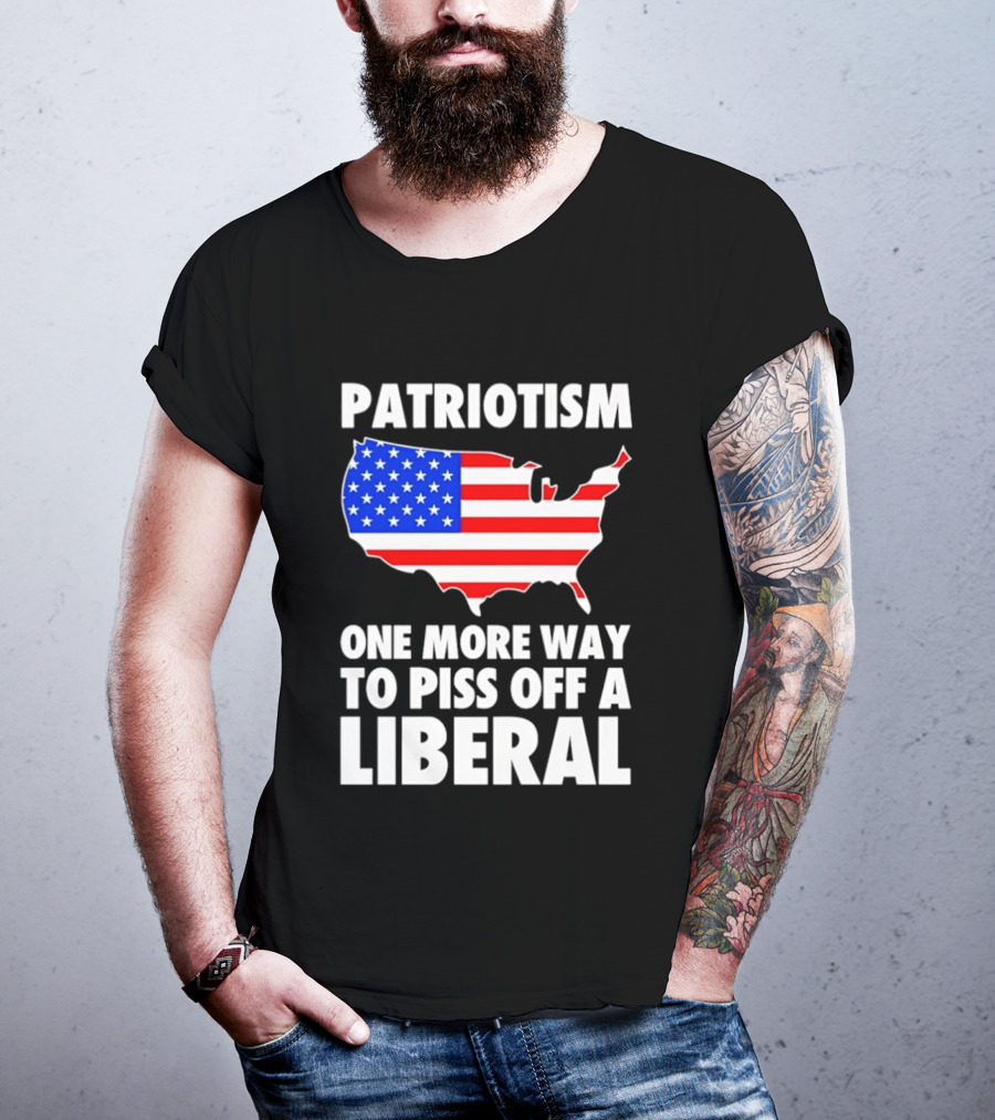 Patriotism America Flag Map One More Way To Piss Off A Liberal T-Shirt
