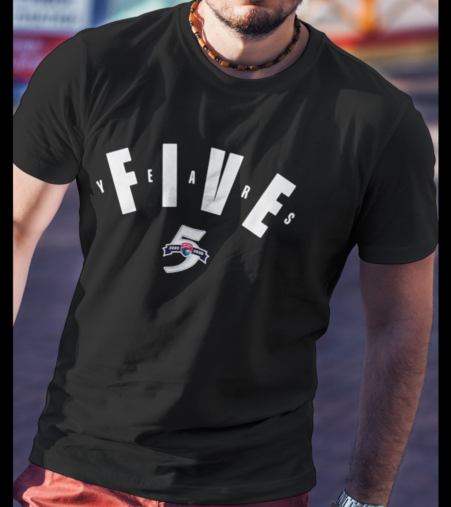 San Diego Wave FC Five Year Anniversary 2021 2026 Celebratory Soccer Milestone T-Shirt