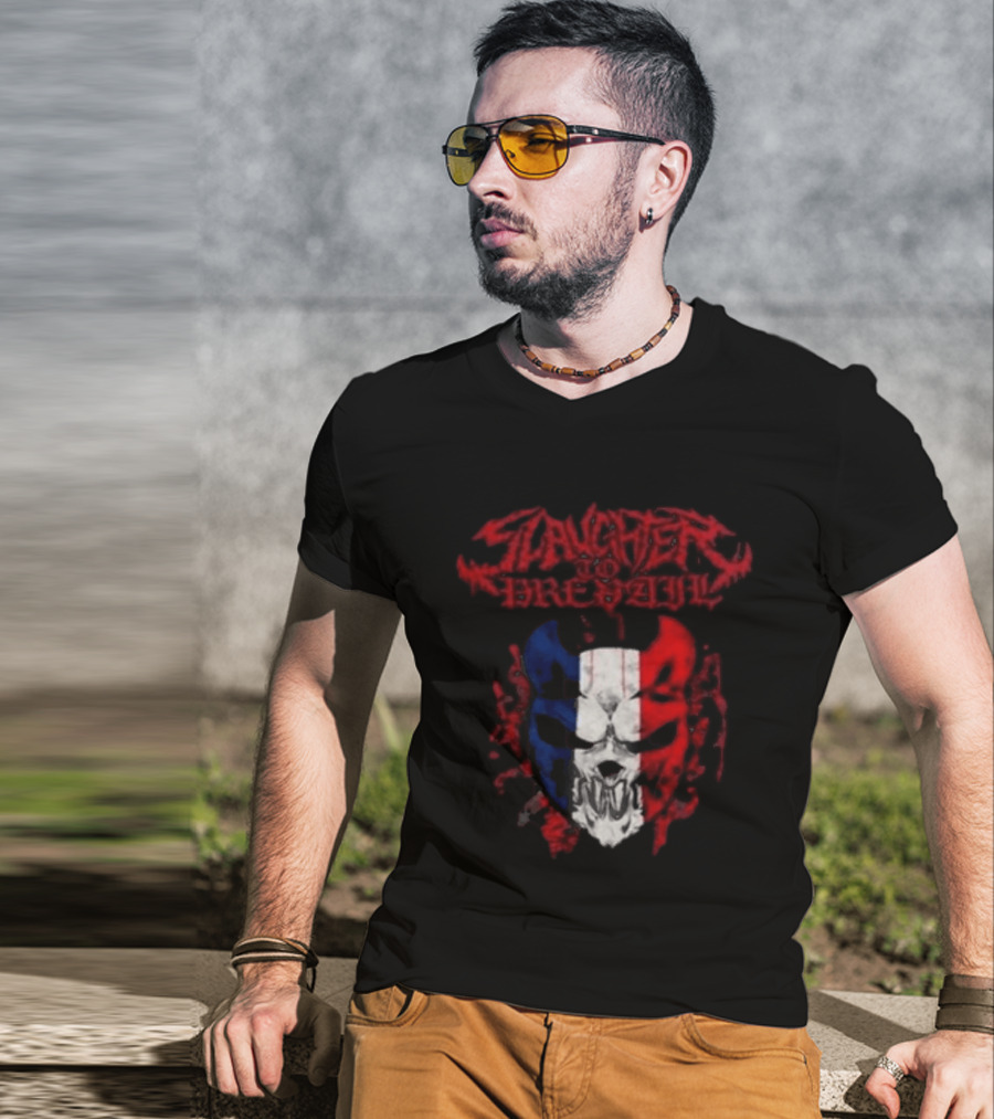 Slaughter To Prevail Mask Paris Pop Up Bataclan France 12 January 2026 Grizzly Winter Tour T-Shirt