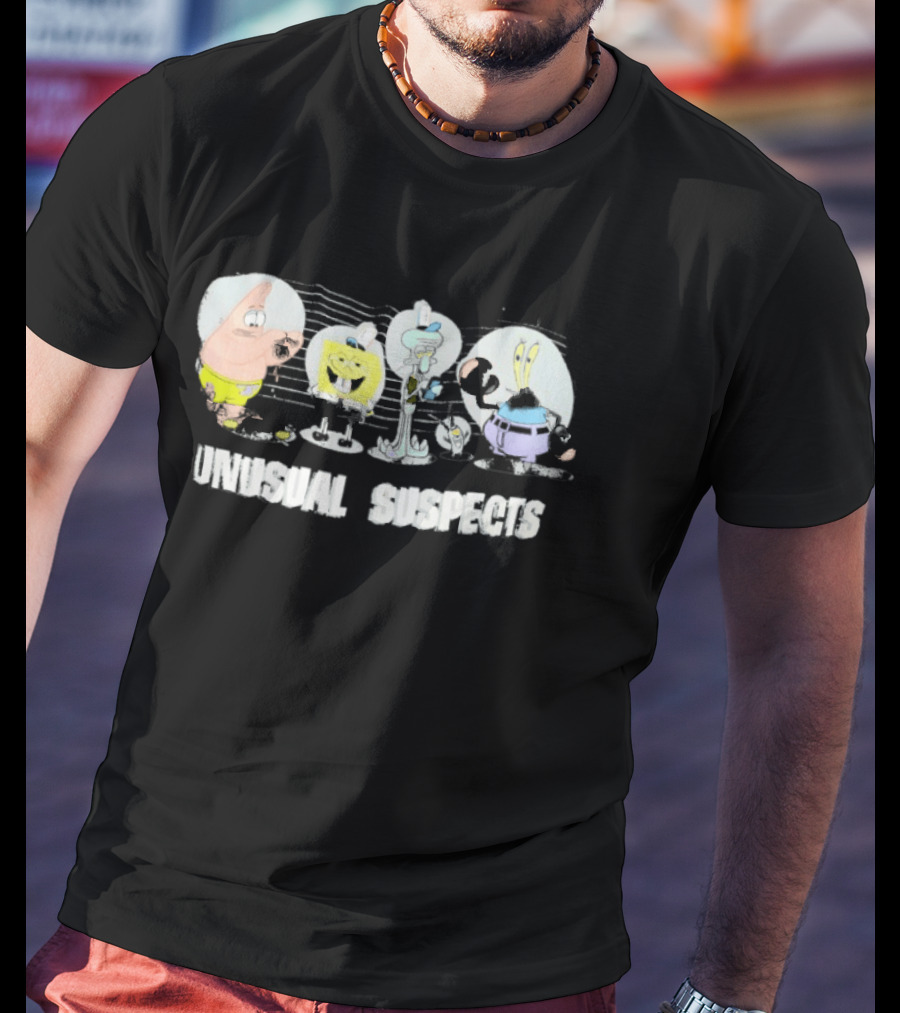 Unusual Suspects SpongeBob SquarePants Patrick Squidward Plankton Krabby Patty T-Shirt
