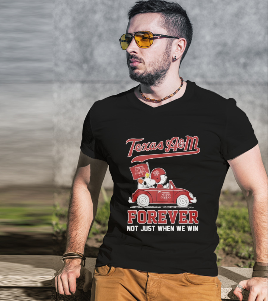 Texas A&M Snoopy And Charlie Brown Forever Not Just When We Win T-Shirt
