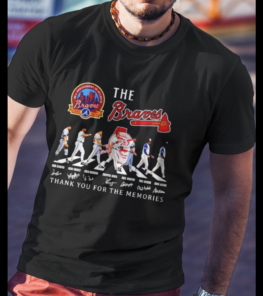 The Braves Abbey Road 1966 2026 Anniversary Thank You For The Memories Signatures T-Shirt
