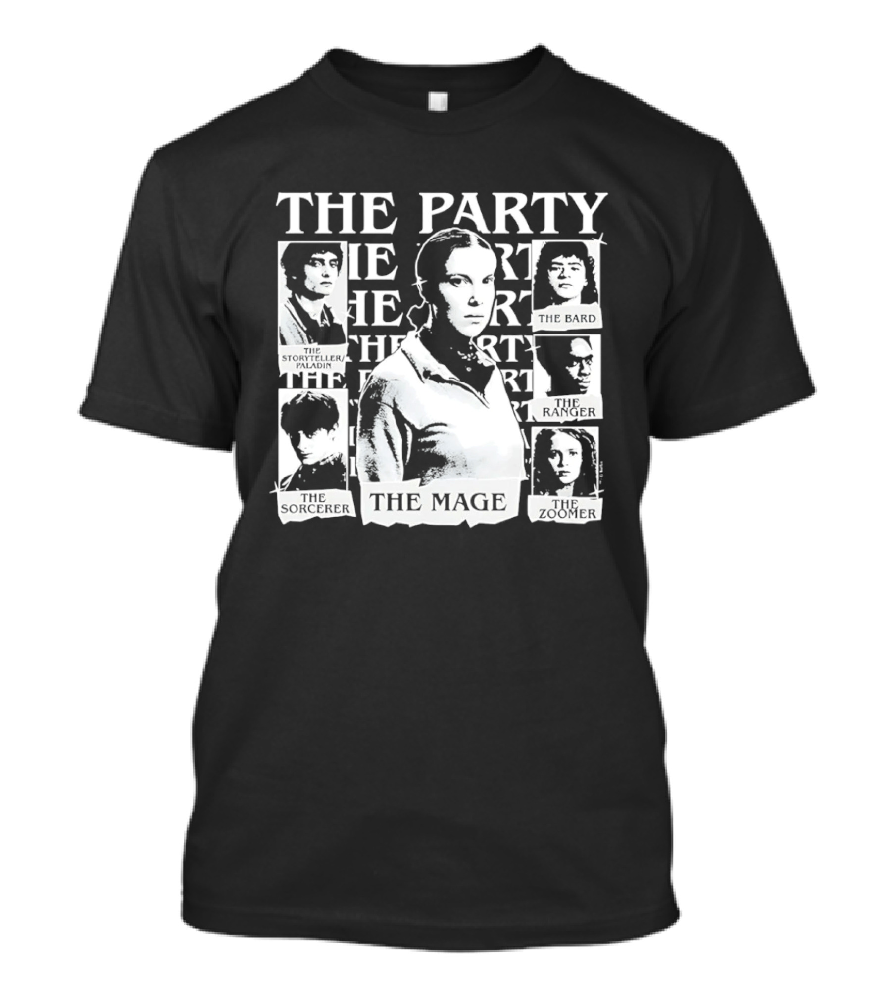 The Party The Rogue The Sorceress The Bard The Warrior The Healer The Mage T-Shirt