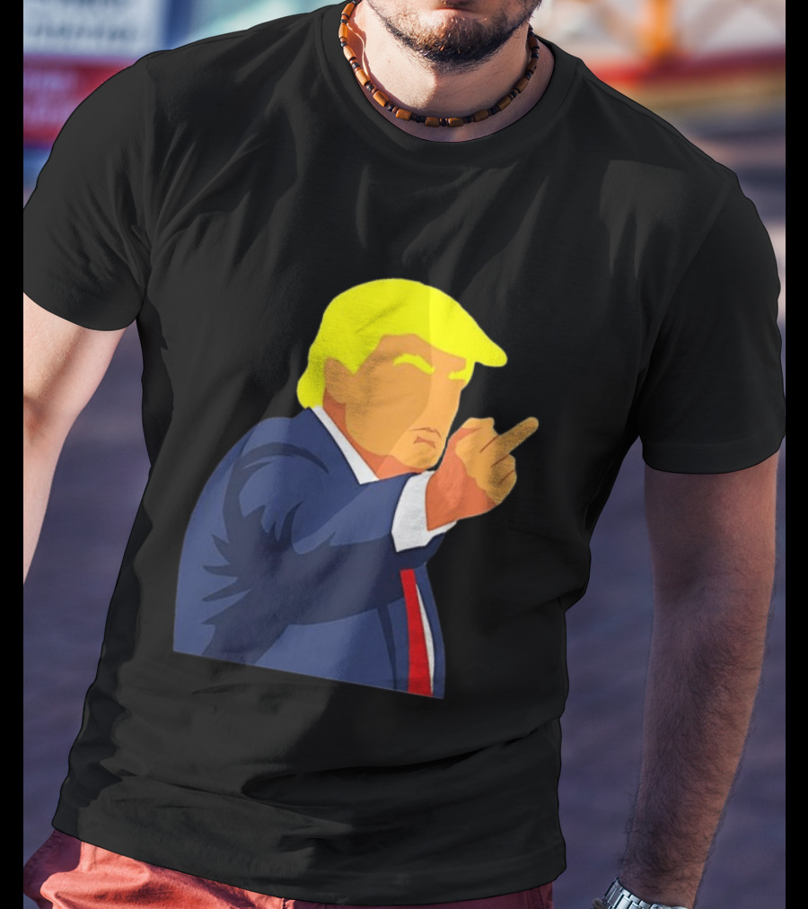 Trump Golden Leader One Finger Salute Iconic Gesture T-Shirt