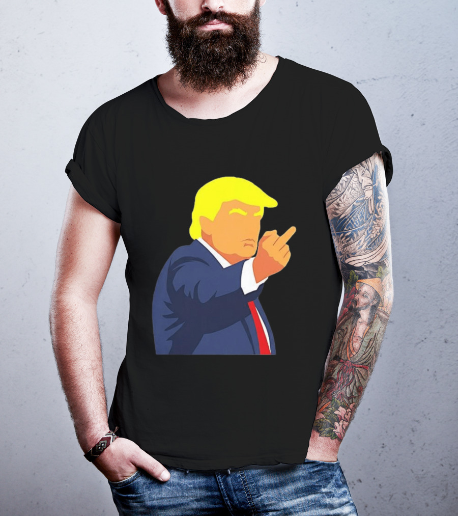 Trump Golden Leader One Finger Salute Iconic Gesture T-Shirt