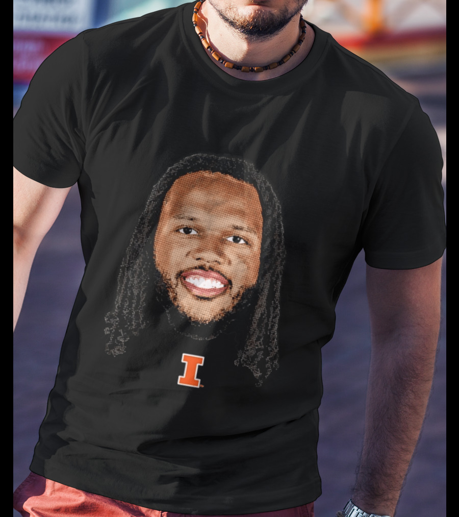 Ty Rodgers Illinois Fighting Illini Big Head I T-Shirt