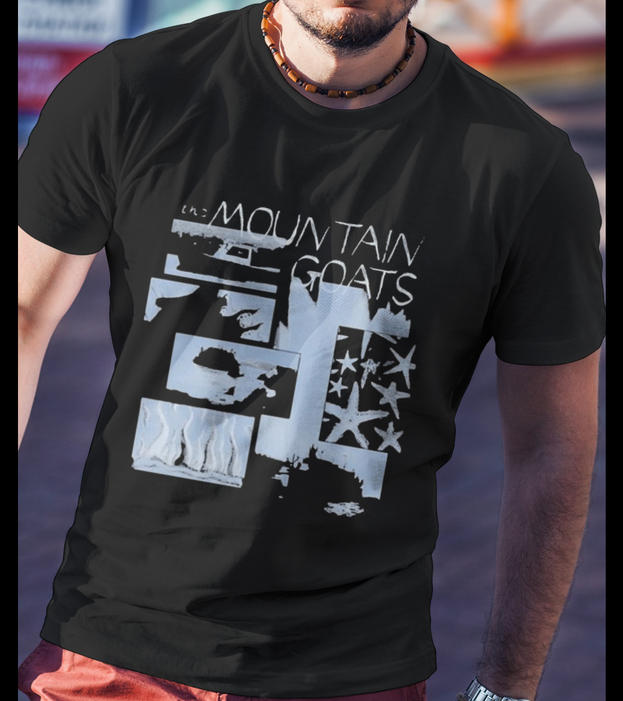 The Mountain Goats Denim Stars And Waves Collage T-Shirt