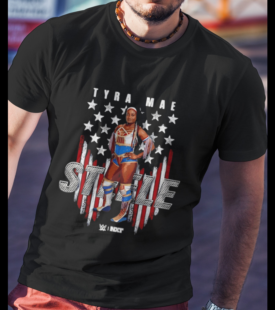 Tyra Mae Steele WWE NXT American Flag Stars T-Shirt