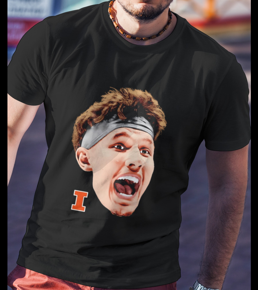 Zvonimir Ivisic Illinois Fighting Illini Big Head Caricature I T-Shirt