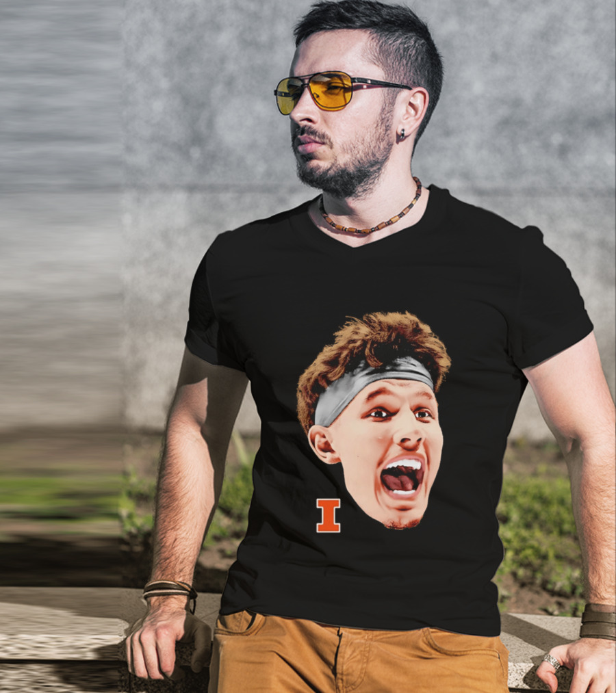 Zvonimir Ivisic Illinois Fighting Illini Big Head Caricature I T-Shirt