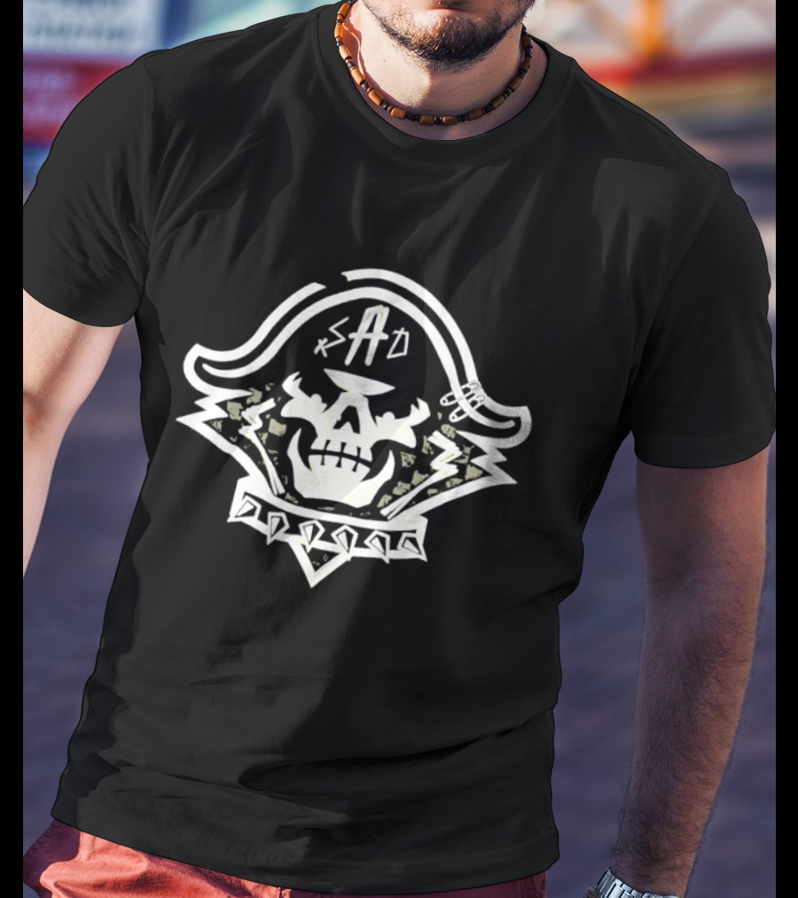 Ahoy SAD Skull Nautical Pirate T-Shirt