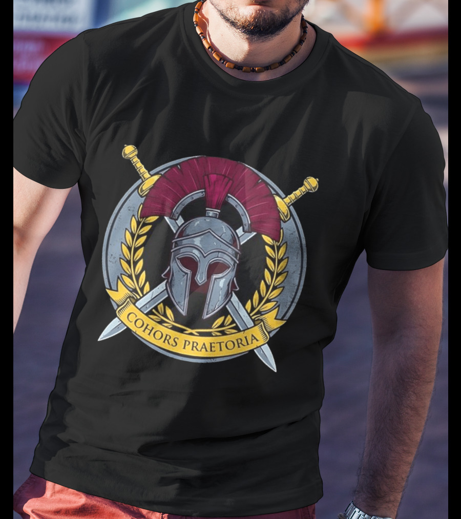 Cohors Praetoria Roman Helmet Crossed Swords T-Shirt