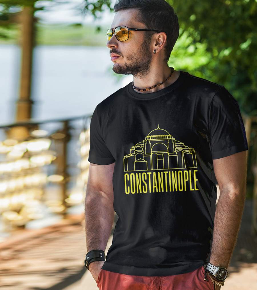 Constantinople Hagia Sofia Ancient Architecture Line T-Shirt