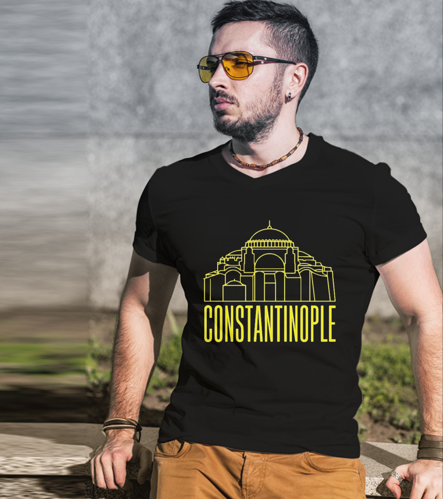 Constantinople Hagia Sofia Ancient Architecture Line T-Shirt