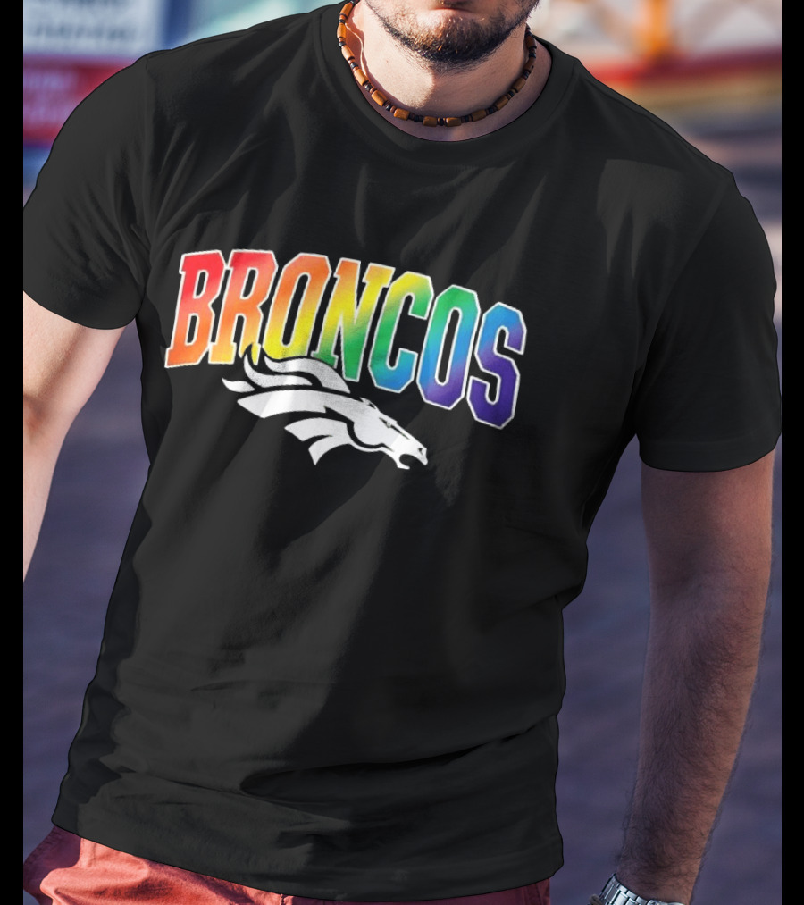 Broncos Rainbow Pride Denver LGBT Supporters T-Shirt