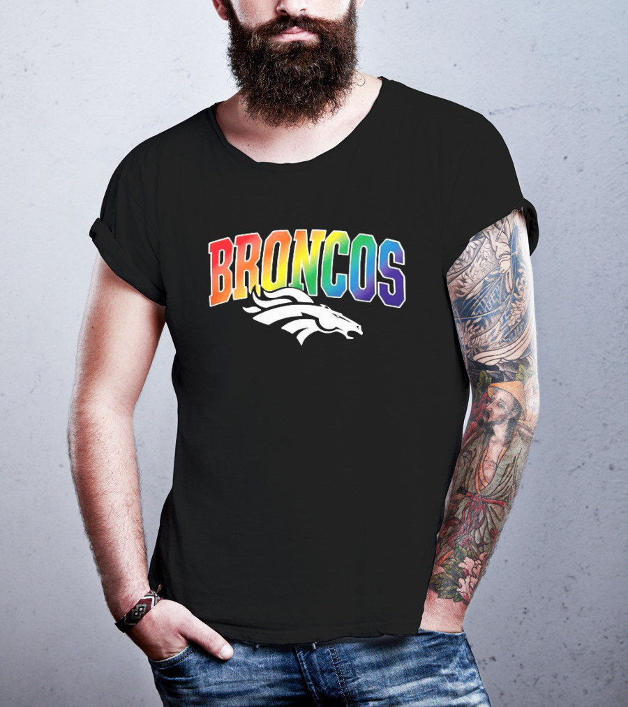 Broncos Rainbow Pride Denver LGBT Supporters T-Shirt