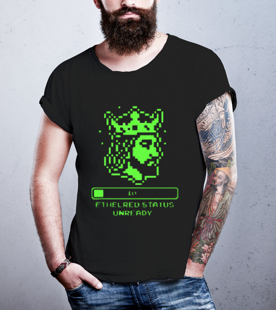 Ethelred Status Unready King Of The English Pixel Art Crown T-Shirt