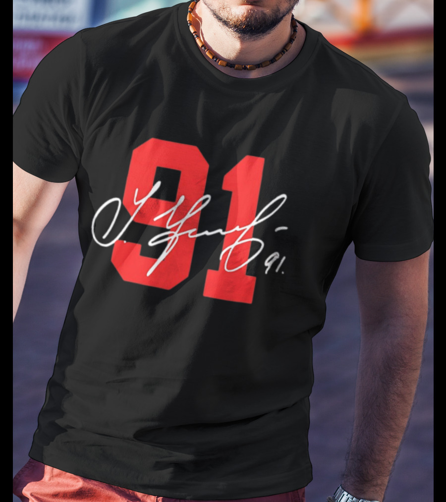 Fedorov 91 Detroit Red Wings Signature Hockey Legend T-Shirt