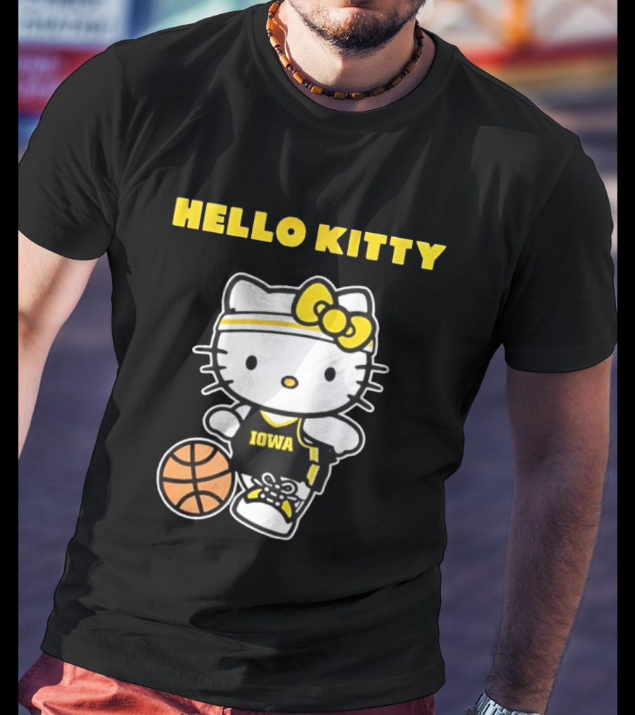 Hello Kitty Iowa Basketball Team Collaboration T-Shirt